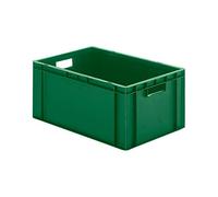 Bac gerbable normes Europe à parois et fond pleins - L x l x h 600 x 400 x 266 mm - vert, lot de 5 - bac en plastique bac gerbable bacs gerbables conteneur de stockage conteneur en plastique Bac de
