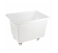 Bac grand volume 170 L - 4 roues pivotantes dont 2 avec freins - blanc