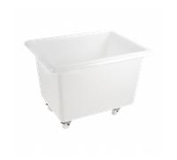 Bac grand volume 310 L - 2 roues fixes, 2 pivotantes avec freins - blanc