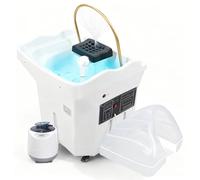 Bac Head Spa Japonais avec Reservoir sans Raccordement Bassin De Shampoing à Circulation Head Spa portatif pour Shampoing Salon avec Circulation d'eau à Fumigation LuminothéRapie