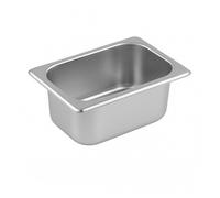 Bac inox alimentaire - GN 1/4 hauteur 100 mm - Empilable - Inox alimentaire - Compatible lave-vaisselle