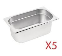 Bac Inox GN 1/4 - Vogue - x 5 - Inox12,5L G