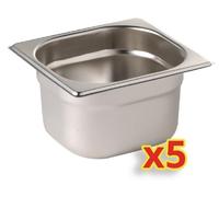 Bac Inox GN 1/6 - x 5 - - - Inox x150xmm
