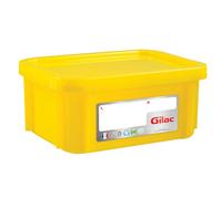 Bac jaune HACCP avec couvercle 12 L Gilac