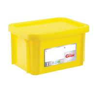 Bac jaune HACCP avec couvercle 15 L Gilac