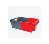 Bac Plein Empilable Bicolore - Gris / Rouge