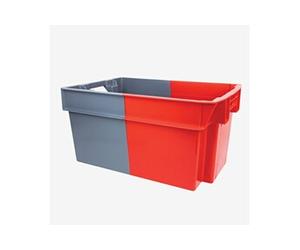 Bac Plein Empilable Bicolore - Gris / Rouge
