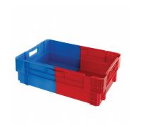 Bac plein empilable emboîtable 600x400 34 L bleu rouge