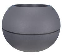 Bac Pot de fleurs Double Parois effet Granit - Boule D 50cm 18L - Gris - Fabrication Française