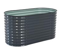 Bac potager surélevé en métal 1,6 x 0,8 m Mandal Store Boss anthracite