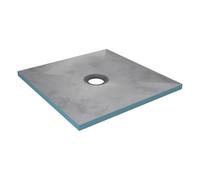 Aurlane Bac receveur de douche à carreler FAC037 90x90 cm recoupable pour douche à l'italienne