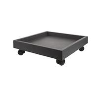 Bac Récupérateur de Gouttes pour Déshumidificateur, 100kg, Carré | Plastique et Métal, Bord Surélevé, Roulettes Pivotantes, Base à Rack Intégré, pour Buanderies et Salles D'eau