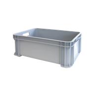 Bac renforcé empilable avec poignées 545 x 390 x 200 mm - 30 L - gris