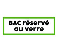Bac Réservé Au Verre - 10x3.5cm - Sticker/Autocollant