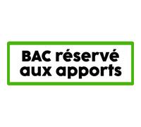 Bac Réservé Aux Apports - 15x5cm - Sticker/Autocollant