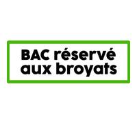 Bac Réservé Aux Broyats - 20x7cm - Sticker/Autocollant