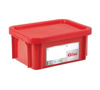 Bac rouge HACCP avec couvercle 12 L Gilac