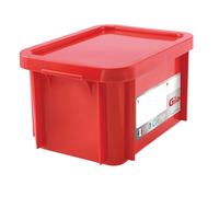 GILAC Bac Rectangulaire HACCP 15L Rouge + Couvercle