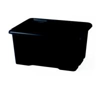 Bac de rangement empilable superposable 45 l noir Noir G