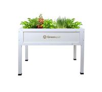 Bac surélevé pour balcon, terrasse et jardin 110x55x80cm - Herbier en bois sur pieds - Bac à plantes sur pieds pour fleurs, herbes aromatiques, légumes - Bac surélevé pour le jardin, Greenspot Vintage