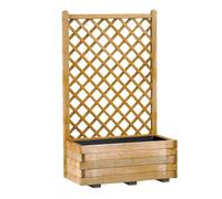 Bac treillis droit - JARDIPOLYS - 66 L - Marron - Rectangulaire - Pin traité autoclave