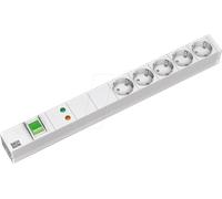 BACHMANN Bâti de prises 19" 5x avec GVS avec interrupteur