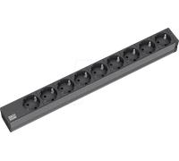 BACH 333.506 - Bloc multiprise 19", 1 U, 9 prises
