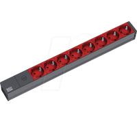 Bachmann Multiprise 19" 333.538 – aluminium, 8 prises, pour onduleur, 2,0 m, sans interrupteur