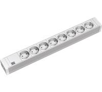 Bachmann - Coupe-circuit (rack-montable) - CA 230 V - connecteurs de sortie : 8 - 1U - 19" - 2 m cordon - gris clair