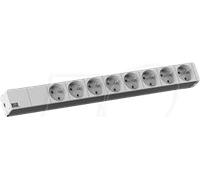 BACH 333.819 - Bloc multiprise 8prises, type E - CEE 7/5, gris
