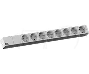 BACH 333.819 - Bloc multiprise 8prises, type E - CEE 7/5, gris