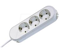 BACH 387.272 - Barrette FEMELLE SMART, 3 contacts, type F - CEE 7/3, blanche