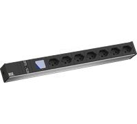 BACH 800.2063 - Barrette de prise 19", 1.5U, 6 vitesses, Suisse