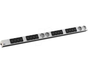 BACH 800.2335 - PDU, 1HE, 16x C13, 4x contacts de protection