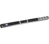 BACH 800.2396 - PDU 19", 1HE, 16x C13, 4x contacts de protection
