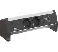 BACHMANN DESK 2x contact de protection 1x USB Charger