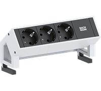 BACH 902.300 - DESK2 3xCEE7/3 , GST18 avec câble d'entrée 1.5m, blanc