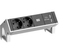 BACH 902.319 - DESK2 2x contact de sécurité 1x chargeur USB, blanc