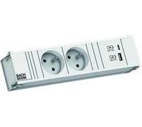 BACH 912.704 - CONI 2xUTE 1xUSB A/C 22W 0,2m GST18 RAL9010