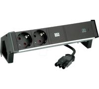 BACHMANN DESK2 ALU BLACK 2xprotective USBC, USB Charger 60W 0,2m GST18