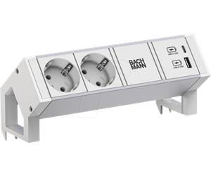 BACH 937.402 - Prise de table DESK 2, double, USB A&C 22 W.