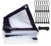 Bâche 100% étanche - Transparente - Film de protection - Multifonctionnelle - Bâche de protection - 3 x 6 m - Haute résistance et résistance à la traction - Bâche