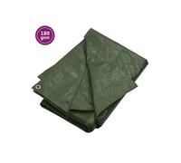Bâche 180 g-m² 6x12 m Vert PEHD 151541