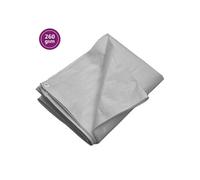 vidaXL Bâche de protection 260 g/m² 6x12 m Gris HDPE