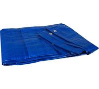 Bâche 3 x 5m Schmith Bleu 65g Bâche de Protection Bâche tissée Bâche multifonctionnelle Bâche renforcée avec œillets en Aluminium de Meubles de Jardin, matériaux, Construction, Protection