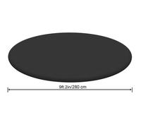 Bestway Bâche piscine Flowclear 4 saisons ronde 244 cm noire pour piscines hors sol