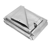 Bâche 5x4m 130G Gris Renforcée Plane de Protection Imperméable Résistante aux UV Antigel Protection en Polyéthylène pour Jardin BTP Bois Véhicules Machines - Springos