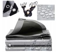 Bâche 8 x 12 m - Bâche de protection 260 g - Bâche de protection - Film plastique - Imperméable et résistante au gel