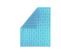 Bâche à Bulles Piscine 10x5 m OXO Light Blue 400 microns - Non Bordée - Confection France - Kit oeillets + bâchette protection