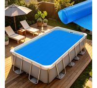 Bâche à Bulles Piscine 85 x 100 cm Épaisseur 400 µm, Anti-Pluie Anti-Poussière Protection UV, Effet Chauffant Écologique, Découpable, Bâche Solaire Durable pour Piscine, Bleu